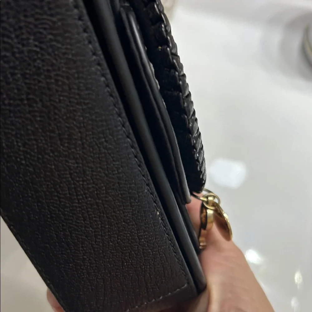 See By Chloe Beautiful Black Leather Crossbody Bag with Gold Accents - Picture 9 of 12